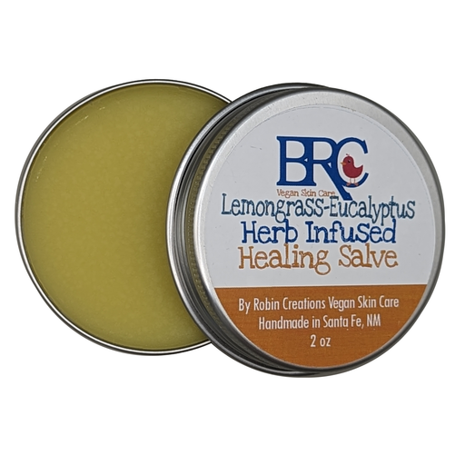 By Robin Creations Herb-Infused Healing Salve & First Aid Balm First Aid Sienna 2 oz Tin / LemongrassEucalyptus,2 oz Tin / Lavender,2 oz Tin / Unscented,4 oz Tin / LemongrassEucalyptus,4 oz Tin / Lavender,4 oz Tin / Unscented,8 oz Glass Jar / LemongrassEucalyptus,8 oz Glass Jar / Lavender,8 oz Glass Jar / Unscented