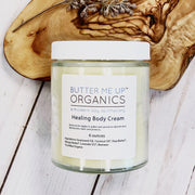 Butter Me Up Organics Healing Body Cream / organic body lotion / winter skin / dry skin / deep moisturizer Body Light Gray 4,6,8