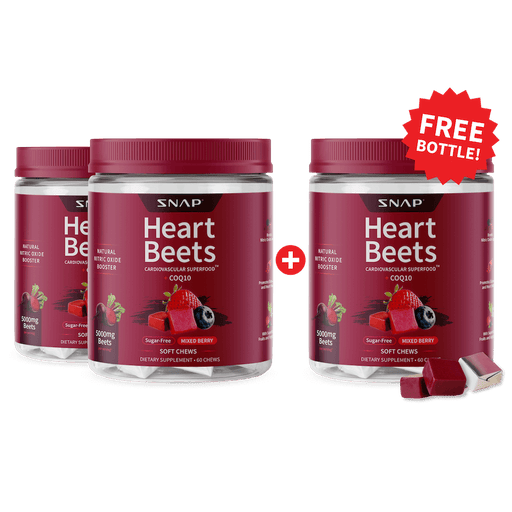Snap Supplements Heart Beets Chews - Buy 2, Get 1 FREE! Black
