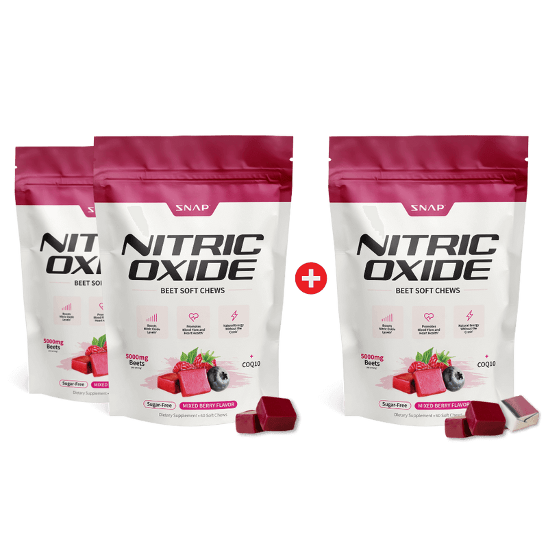 Snap Supplements Nitric Oxide Beet Chews - Buy 2, Get 1 Free! Light Gray