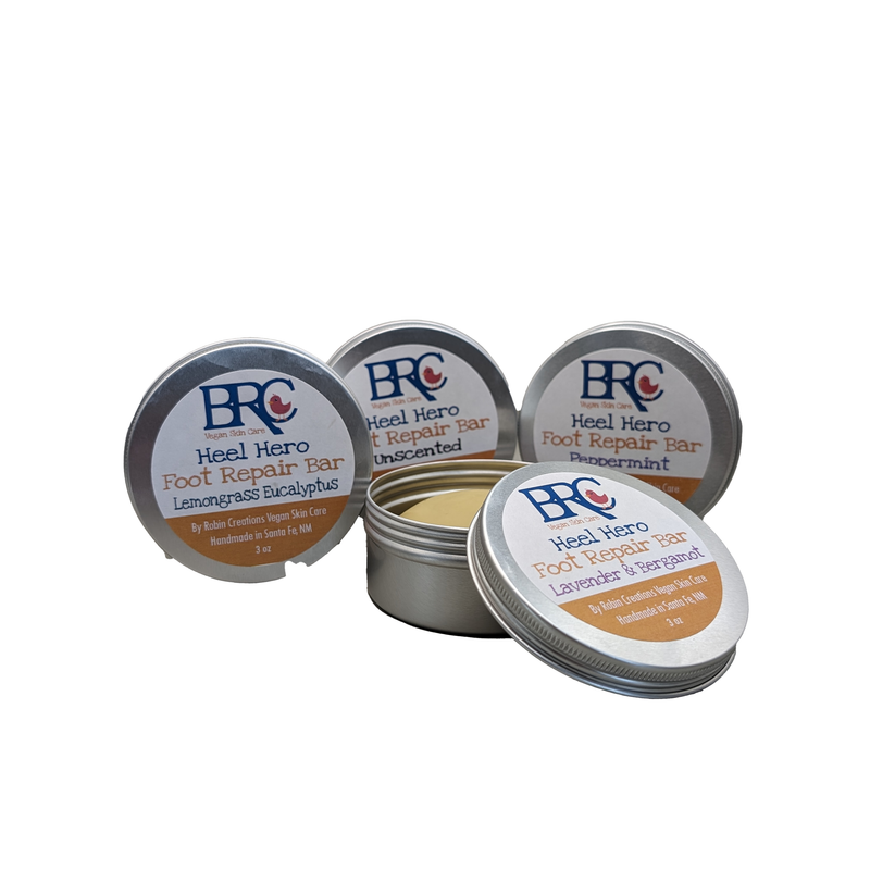 By Robin Creations Heel Hero Foot Repair Solid Lotion Bar Foot Care Light Slate Gray Lemongrass & Eucalyptus / 1 Bar with Storage Tin,Lemongrass & Eucalyptus / 1 Bar with Bamboo Storage Tray,Lavender & Bergamot / 1 Bar with Storage Tin,Lavender & Bergamot / 1 Bar with Bamboo Storage Tray,Unscented / 1 Bar with Storage Tin,Unscented / 1 Ba