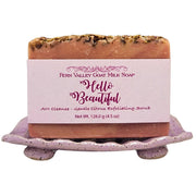 Fern Valley Soap Natural Goat Milk Soap | Exfoliating Scrub | Hello Beautiful AM Cleanse Goat Milk Soap White Smoke