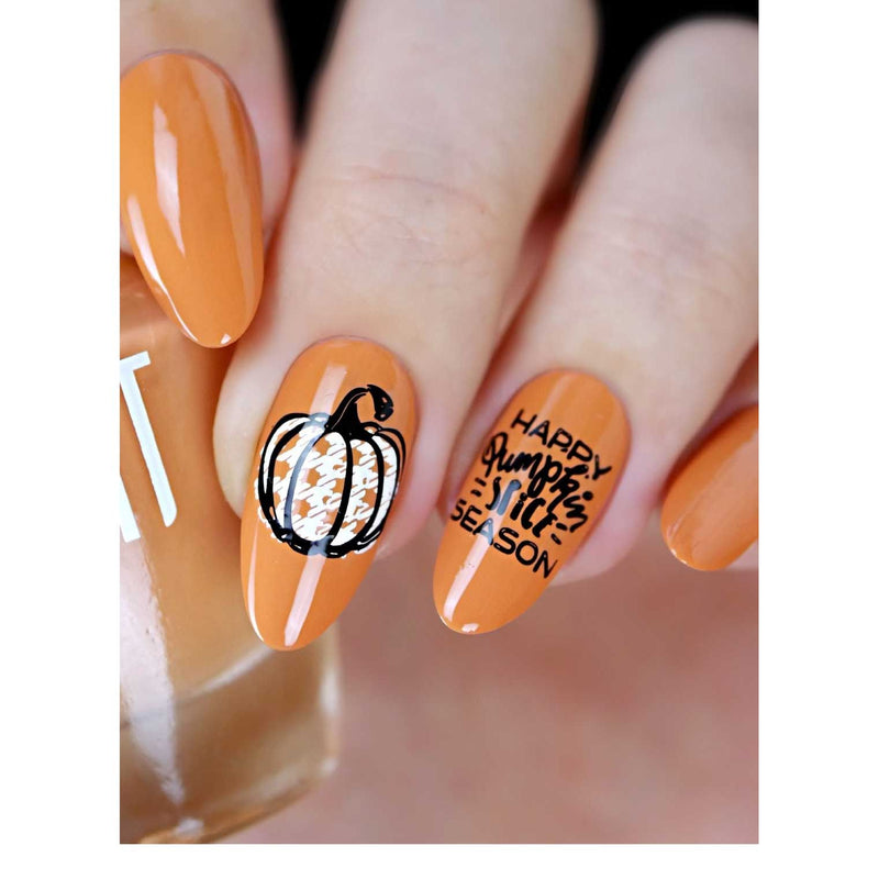 UberChic Beauty Hello Fall & Pumpkin Spice-02 Stamping Plate Rosy Brown
