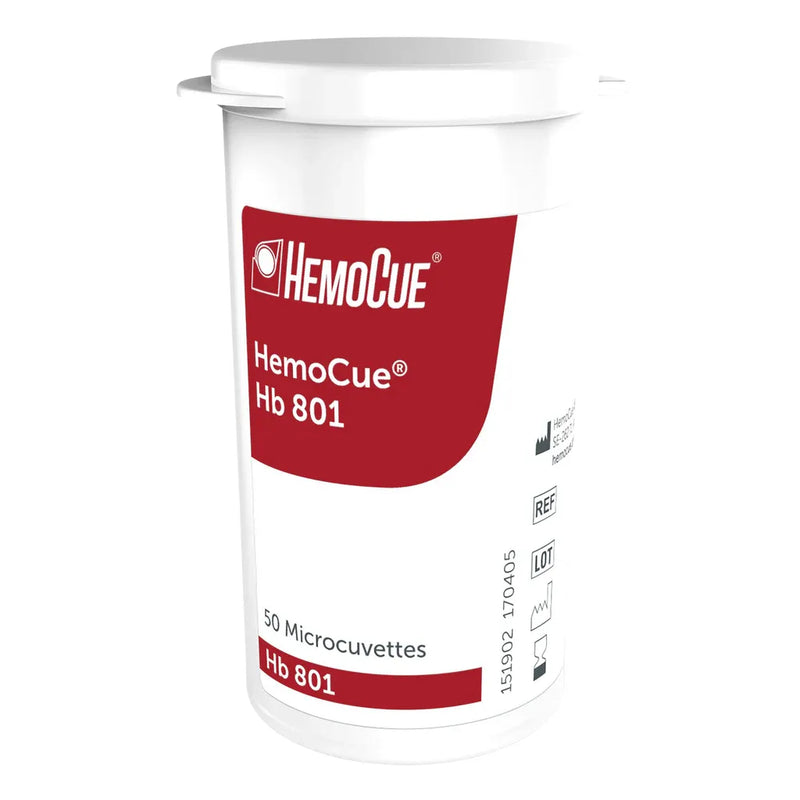 HemoCue HemoCue Hb 801 Microcuvettes (200 Tests, 4 x 50) for POCT Medical Tests White Smoke
