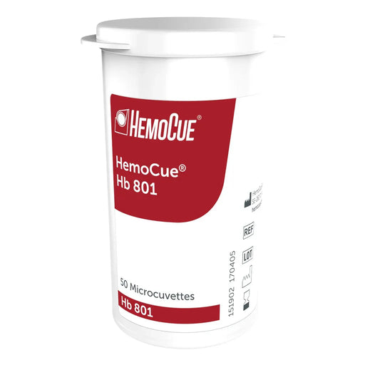 HemoCue HemoCue Hb 801 Microcuvettes (200 Tests, 4 x 50) for POCT Medical Tests White Smoke