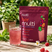 Root'd Advanced Daily Nutrition - Formulated for Her Multivitamin Dark Red 15 Pack,30 Pack,60 Pack,90 Pack,His & Her Bundle-30 Hers + 30 His