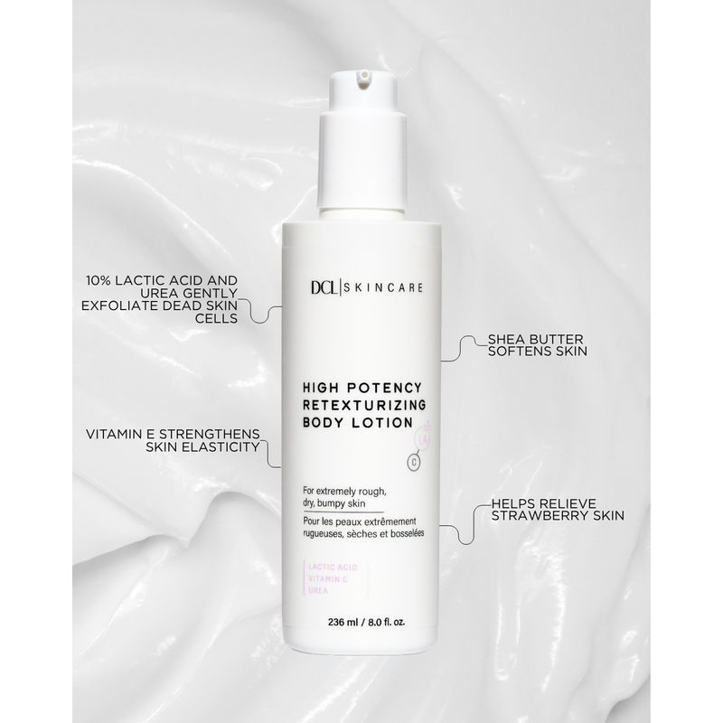 DCL Skincare High Potency Retexturizing Body Lotion Bottle Lavender