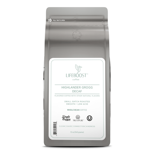 Lifeboost Coffee Highlander Grogg Decaf Decaf Roast White Smoke Whole Bean / 1