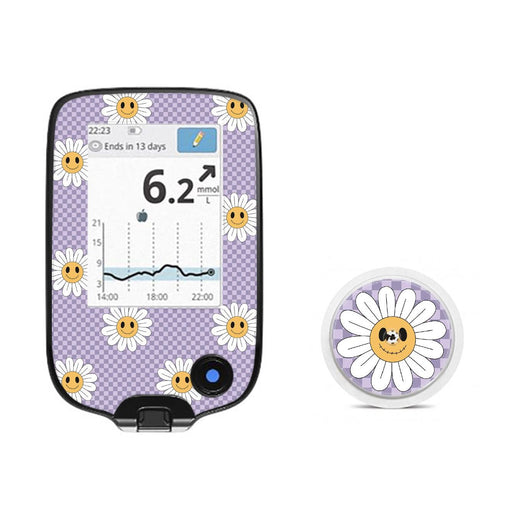 Peelz Hippie Halloween Freestyle Libre 2 Peelz/Stickers White Smoke Receiver + Sensor