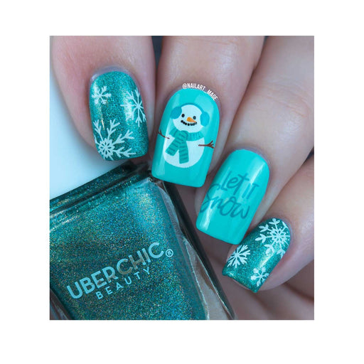 UberChic Beauty Ho Ho Ho Stamping Plate Slate Gray