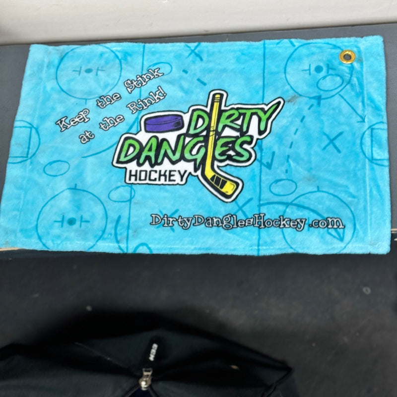 Dirty Dangles Hockey Bench and Skate Towels Hockey Bench and Skate Towels Black