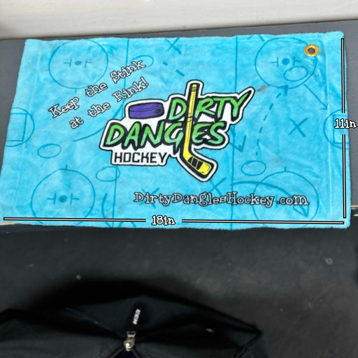 Dirty Dangles Hockey Bench and Skate Towels Hockey Bench and Skate Towels Black