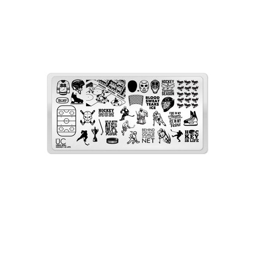UberChic Beauty Hockey is Life Stamping Plate Black