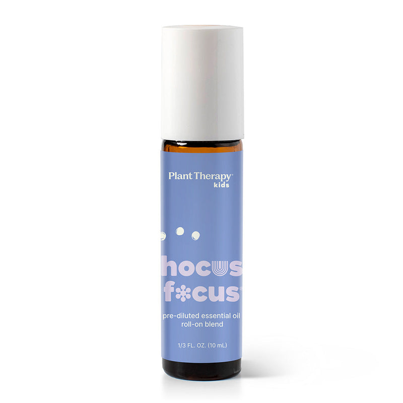 Plant Therapy Hocus Focus Essential Oil Blend Pre-Diluted Roll-On Essential Oil White Smoke 10 mL