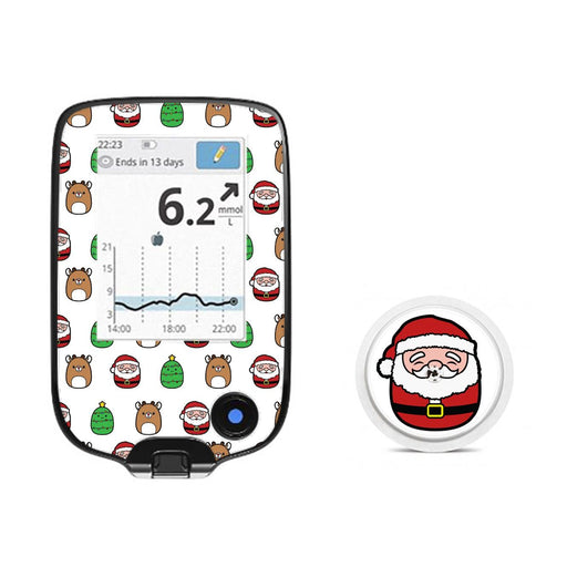 Peelz Holiday Squishies Freestyle Libre 2 Peelz/Stickers White Smoke Receiver + Sensor