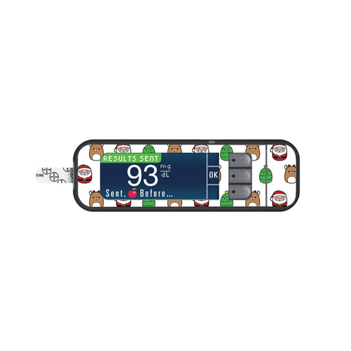 Peelz Holiday Squishies Sticker for Bayer Contour Next Glucometer Peelz/Stickers White Smoke