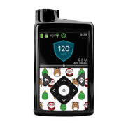 Peelz Holiday Squishies Sticker for Medtronic MiniMed 770G & 780G Peelz/Stickers Black Whole System Peelz (front back + clip),Front Peelz