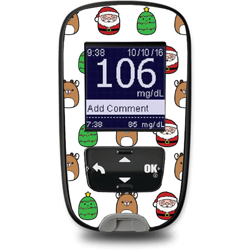 Peelz Holiday Squishies Sticker for the Accu-Chek Guide Glucometer Peelz/Stickers White Smoke