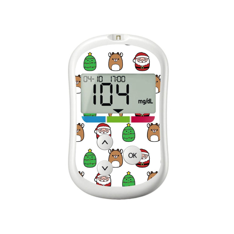 Peelz Holiday Squishies for OneTouch Verio Flex Glucometer Peelz/Stickers White Smoke