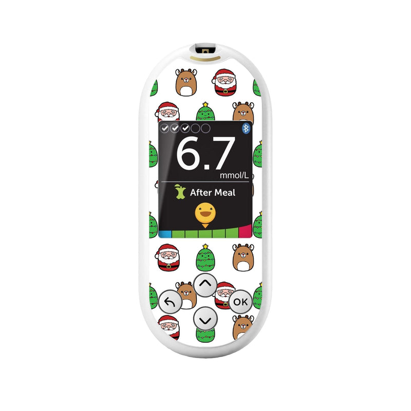 Peelz Holiday Squishies for OneTouch Verio Reflect Glucometer Peelz/Stickers White Smoke