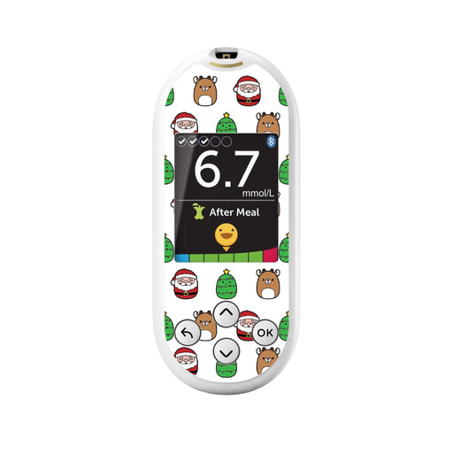 Peelz Holiday Squishies for OneTouch Verio Reflect Glucometer Peelz/Stickers White Smoke