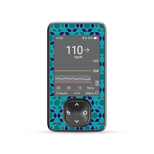 Peelz Holiday Stars DEXCOM G7 and Stelo and G6 Touchscreen Receiver Sticker Peelz/Stickers Dim Gray