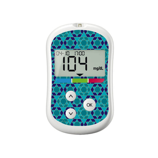 Peelz Holiday Stars for OneTouch Verio Flex Glucometer Peelz/Stickers White Smoke