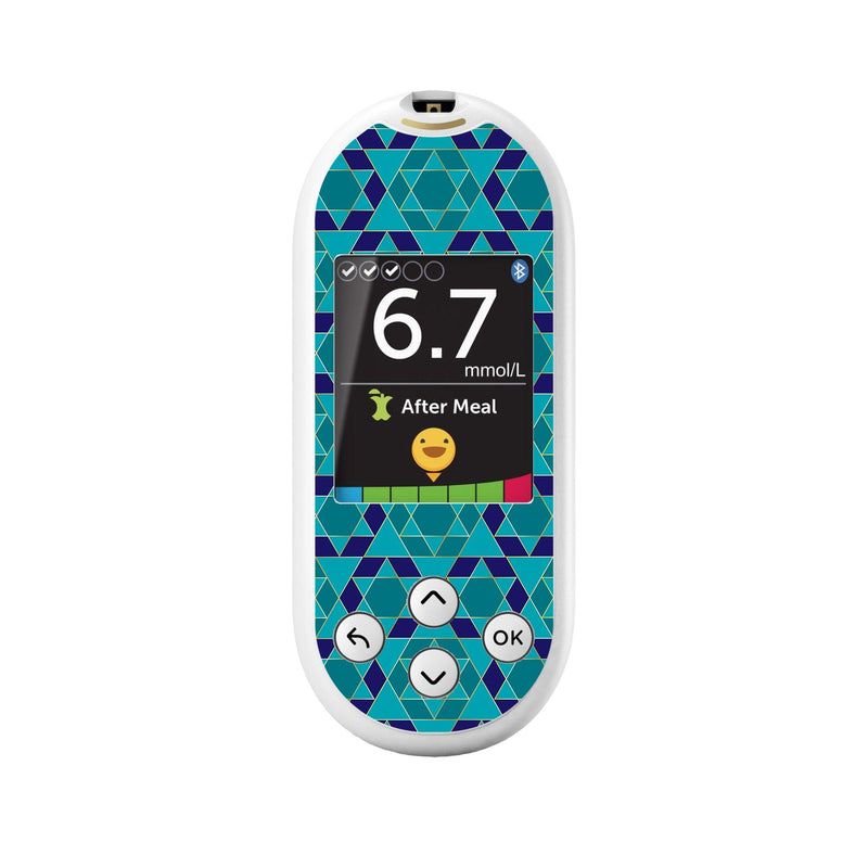 Peelz Holiday Stars for OneTouch Verio Reflect Glucometer Peelz/Stickers White Smoke