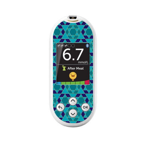 Peelz Holiday Stars for OneTouch Verio Reflect Glucometer Peelz/Stickers White Smoke