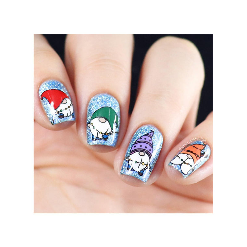 UberChic Beauty Gnome For The Holidays Stamping Plate Light Gray