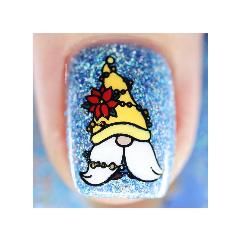 UberChic Beauty Gnome For The Holidays Stamping Plate Gray