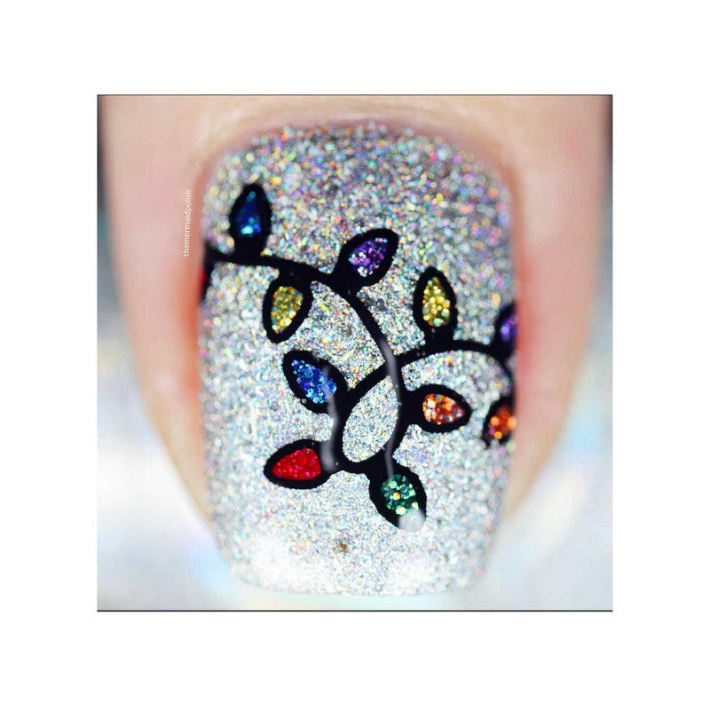 UberChic Beauty Holiday Spirit, (Christmas-01) Stamping Plate Gray