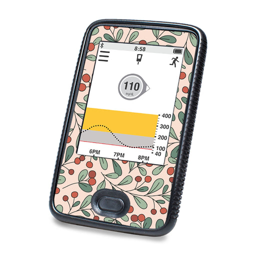 Peelz Holly Berries DEXCOM G6 Touchscreen Receiver Peelz/Stickers White Smoke