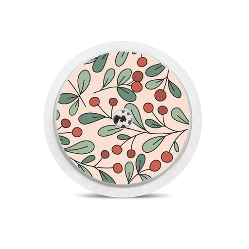 Peelz Holly Berries Freestyle Libre 2 Peelz/Stickers White Smoke Sensor Only