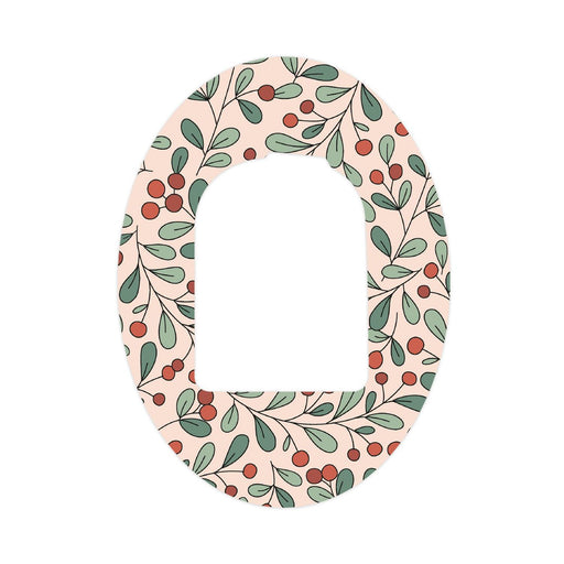 Peelz Holly Berries Pod Patch Tape - Pump Peelz Patch Medical Tape White Smoke 1-Pack Omnipod Tape