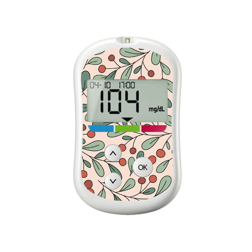 Peelz Holly Berries for OneTouch Verio Flex Glucometer Peelz/Stickers White Smoke