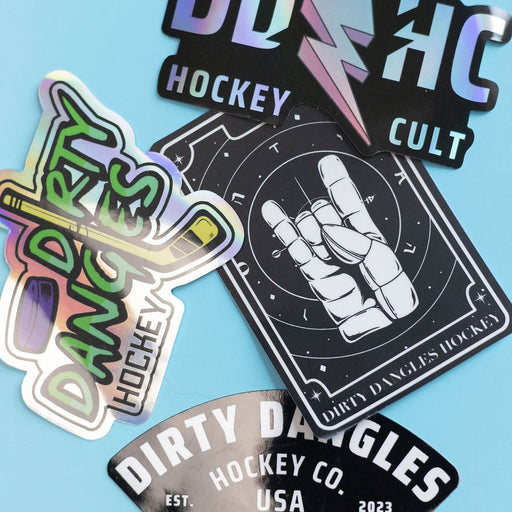 Dirty Dangles Hockey Dirty Dangles Hockey Stickers - 8 Pack Stickers Sky Blue