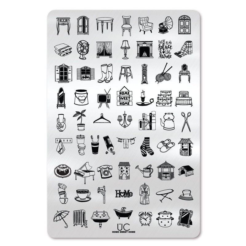 UberChic Beauty Home Sweet Home Stamping Plate Lavender