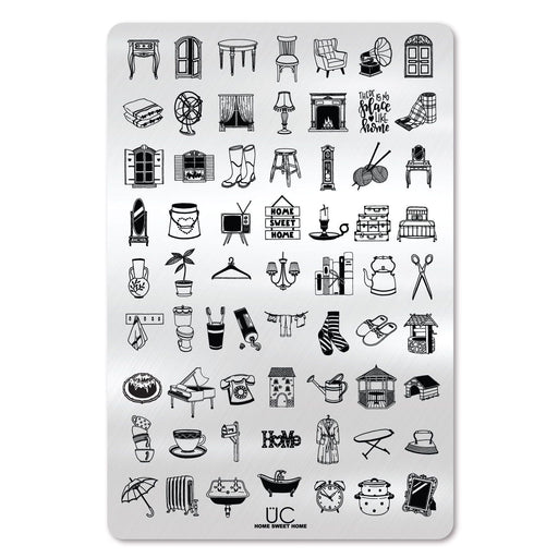 UberChic Beauty Home Sweet Home Stamping Plate Lavender
