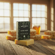 Chagrin Valley Soap & Salve Natural Soap: Honey Beer Soap Lavender Full Bar 5.6 oz,Travel Size Bar 1.7 oz