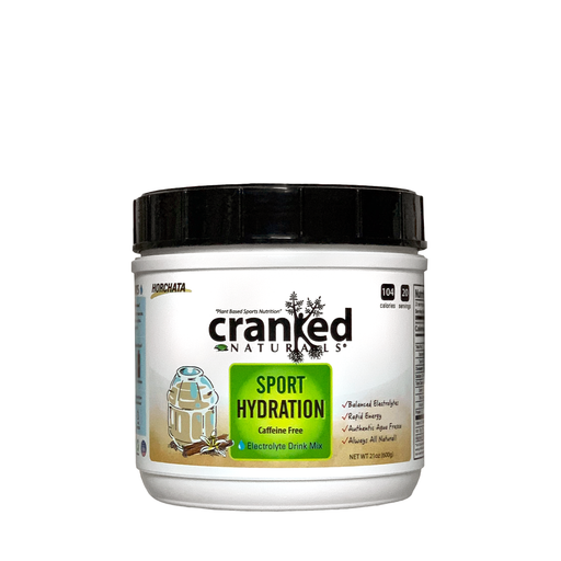 Cranked Naturals Plant Based Sports Nutrition Sport Hydration: Horchata, Caffeine Free Hydration White Smoke 32oz (30 Serv)