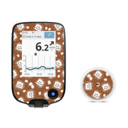 Peelz Hot Cocoa Freestyle Libre 2 Peelz/Stickers White Smoke Receiver + Sensor