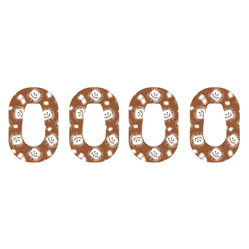 Peelz Hot Cocoa Dexcom G6 Patch Tape - Pump Peelz Patch Medical Tape White Smoke 4-Pack Dexcom G6 Tape,1-Pack Dexcom G6 Tape