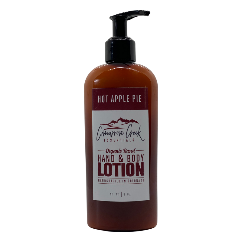 Cimarron Creek Essentials Hot Apple Pie Organic Hand & Body Lotion Lotion & Moisturizer Dark Slate Gray 8oz - Plastic Bottle