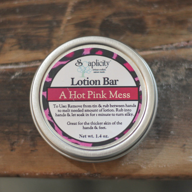 Soaplicity A Hot Pink Mess Lotion Bar Lotion Bar Dark Olive Green