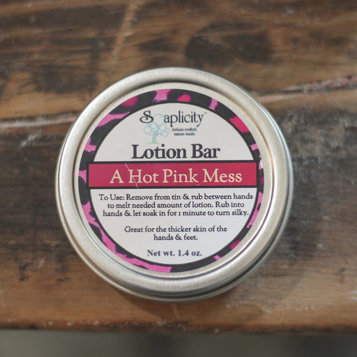 Soaplicity A Hot Pink Mess Lotion Bar Lotion Bar Dark Olive Green