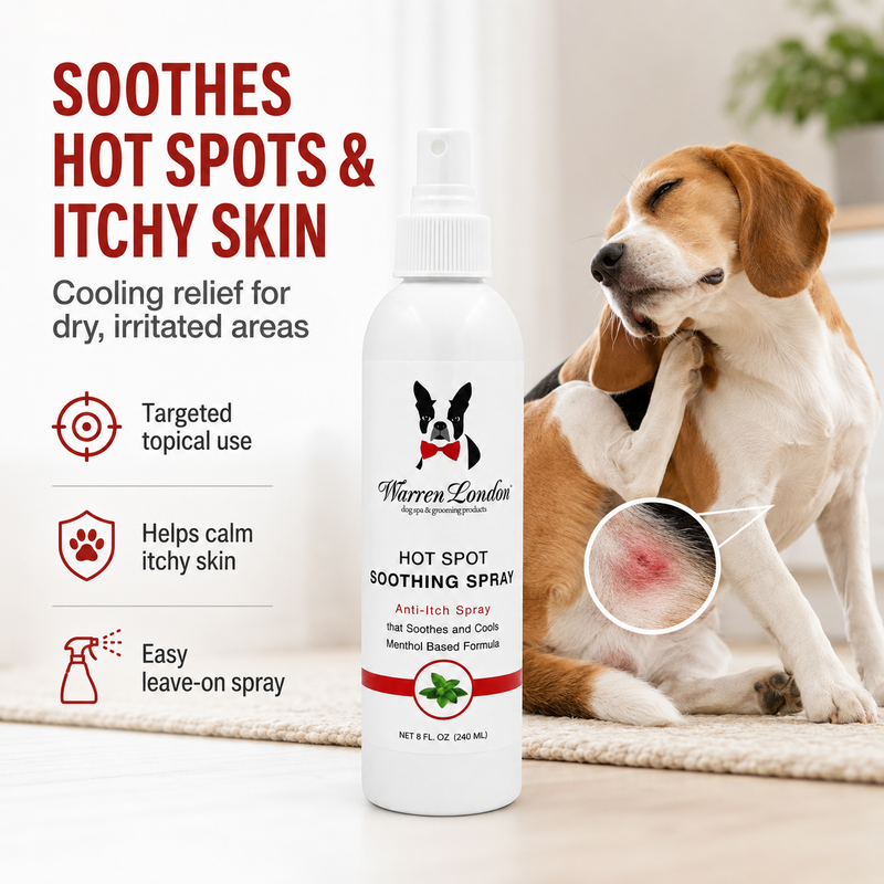 Warren London Hot Spot Soothing Spray - Professional Size Grooming Size Product White Smoke