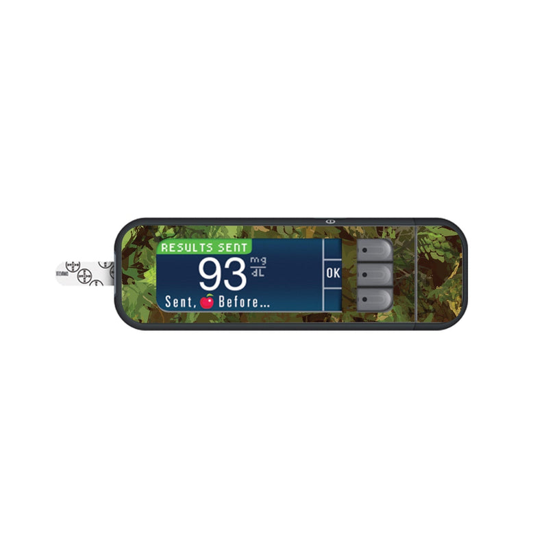 Peelz Hunting Camo Bayer Contour Next Glucometer Peelz/Stickers White Smoke