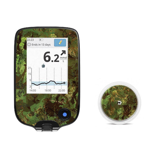Peelz Hunting Camo Freestyle Libre 2 Peelz/Stickers White Smoke Receiver + Sensor