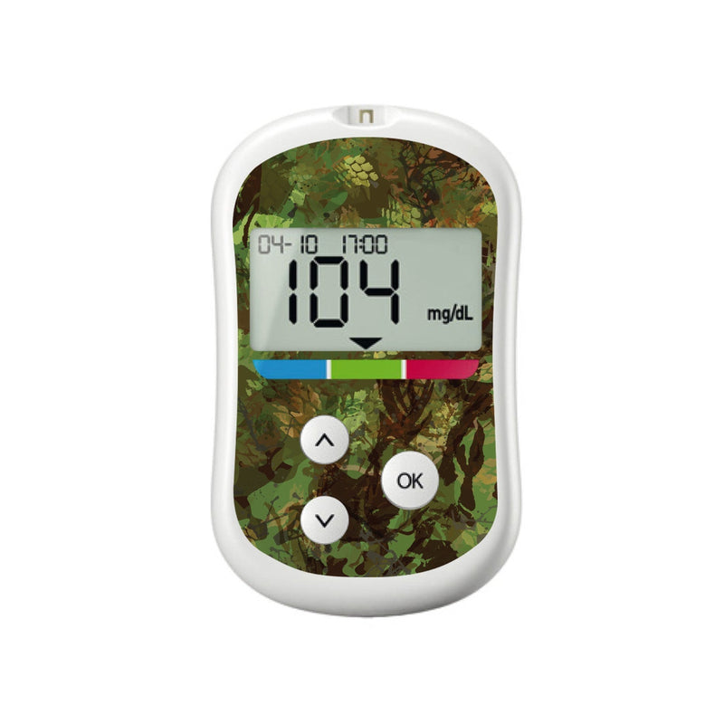 Peelz Hunting Camo OneTouch Verio Flex Glucometer Peelz/Stickers White Smoke